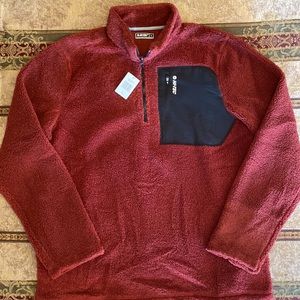 NWT Hi-Tec Thermo Men’s Large 1/4 Zip Sherpa Fleece Pullover Sweater Jacket